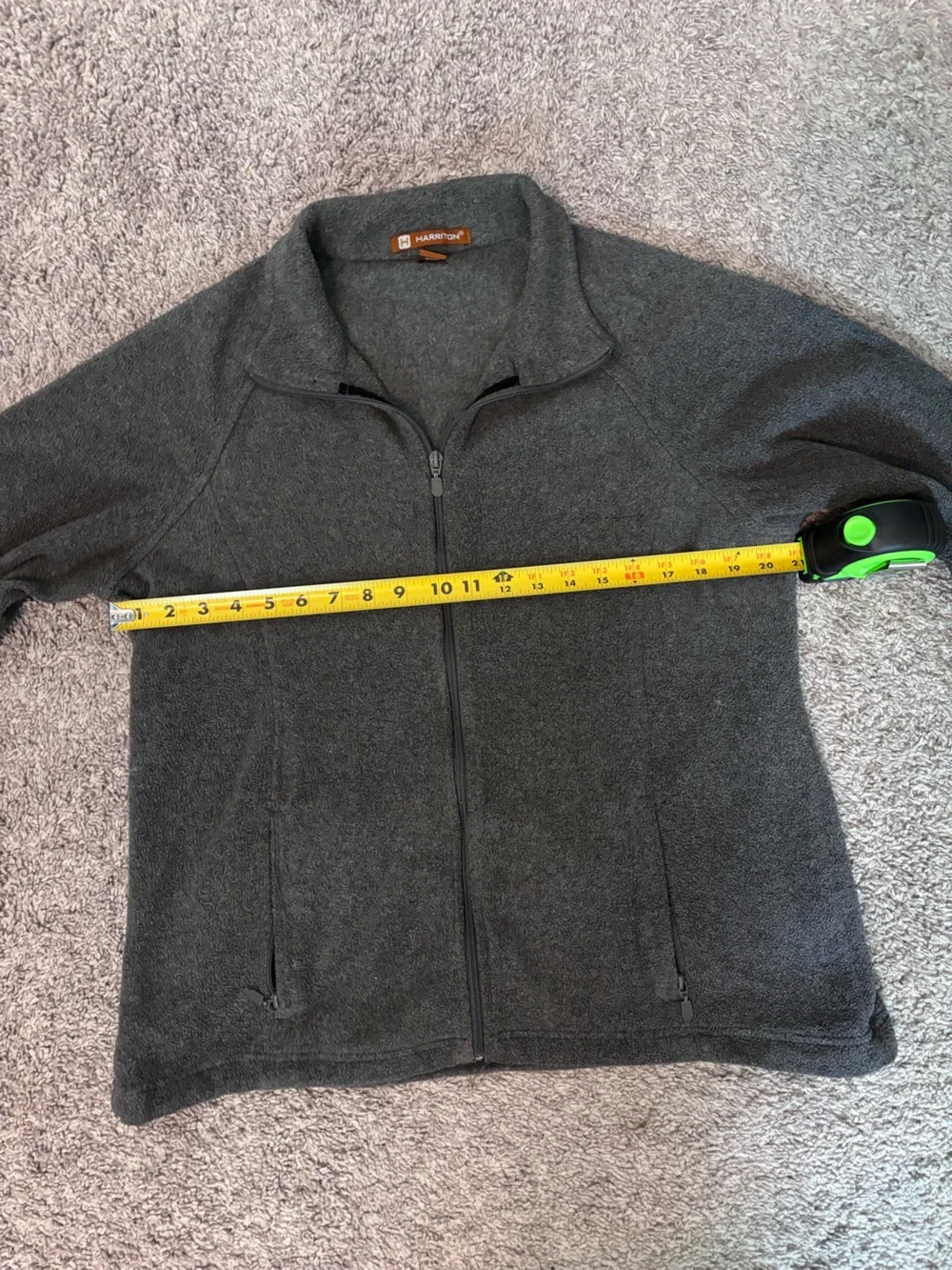 Harriton Women’s Full-Zip Fleece Jacket - Charcoal Gray Size Large